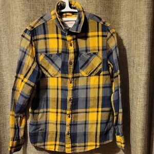 Ultimate Flannel Yellow and Blue Plaid Shirt